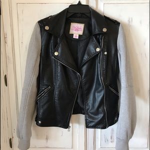 Pink Envelope Moto Jacket Small